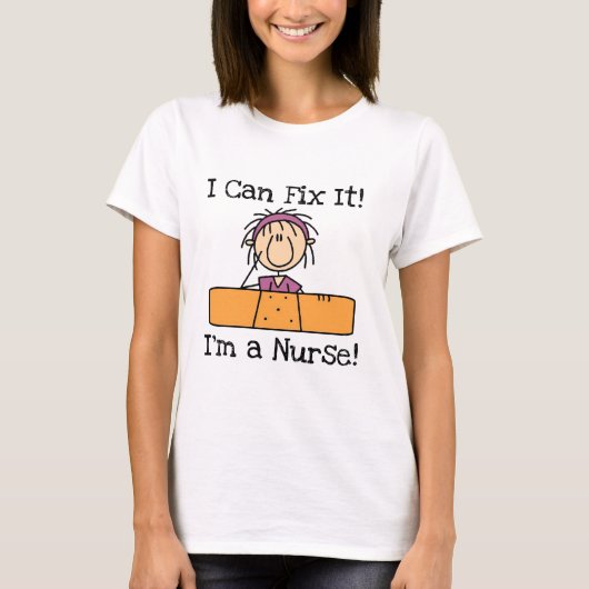 ナースはI Tシャツおよびギフトそれを固定できます Tシャツ (正面)