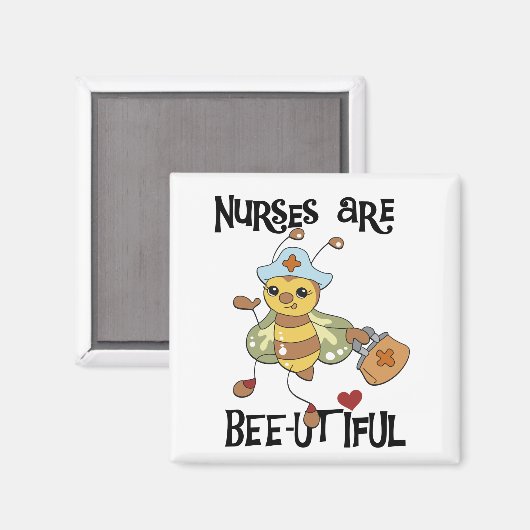 ナースはTシャツとギフトに使える マグネット (正面/裏面)