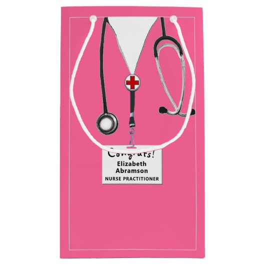 ナースまたはドクターおめでとうスモール抱き枕 スモールペーパーバッグ (裏面)