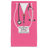 ナースまたはドクターおめでとうスモール抱き枕 スモールペーパーバッグ (正面)