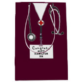 ナースまたはドクターおめでとう中抱き枕 ミディアムペーパーバッグ (正面)