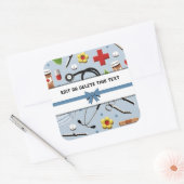 ナースまたはドクターパーソナライズされたスクエアステッカー スクエアシール (封筒)