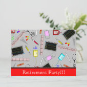 ナースまたは医療の退職 招待状 (スタンド正面)