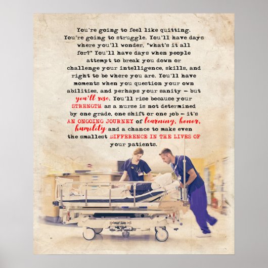 ナースよ感動的り&やる気を起こさせる ポスター (正面)