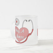 ナースを抱き締めて下さい フロストグラスマグカップ (正面左)