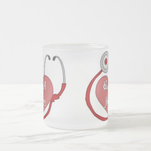 ナースを抱き締めて下さい フロストグラスマグカップ (中央)