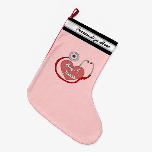 ナースを抱き締めて下さい ラージクリスマスストッキング (正面 (吊り時))