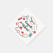 ナースアイコン卒業パーティナプキン スタンダードカクテルナプキン (角)