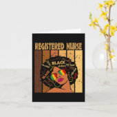 ナースアフロ・アフリカ・アメリカ黒人歴史月間 カード (黄色い花)