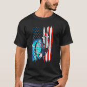 ナースアメリカ国旗ナースドクターメディカル4Th Of Ju Tシャツ (正面)