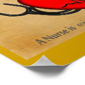 ナースアートのポスター「思いやりの癒しの知恵」 ポスター (角)