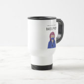 ナースイラストレーションブルースクラブとHIjabありがとう トラベルマグ (正面右)