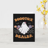 ナースインジェクタハロウィーンレトロボトックスディーラー幽霊 カード (黄色い花)