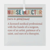 ナースインジェクタ定義レトロナースイン ガラスオーナメント (正面)