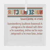 ナースインジェクタ定義レトロナースイン ガラスオーナメント (裏面)