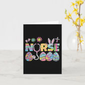 ナースイースターエッグ狩り春看護Rn Men Wom カード (黄色い花)