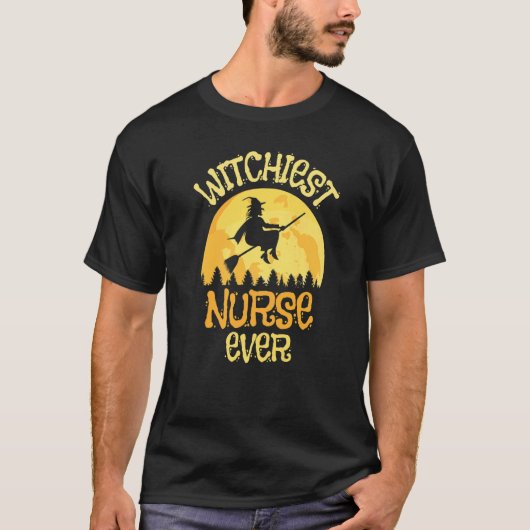 ナースウィッチハロウィーンユーモア Tシャツ (正面)