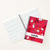 ナースウィムシーメディカルアートレッドパーソナライズされた名 ノートブック (内部)