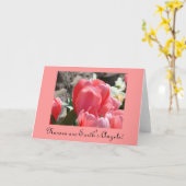 ナースウィークカードチューリップ地球の天使の看護 カード (黄色い花)