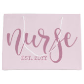 ナースエカスタムスト年生ナースRN卒業 ラージペーパーバッグ (正面)