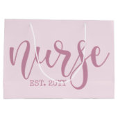 ナースエカスタムスト年生ナースRN卒業 ラージペーパーバッグ (裏面)