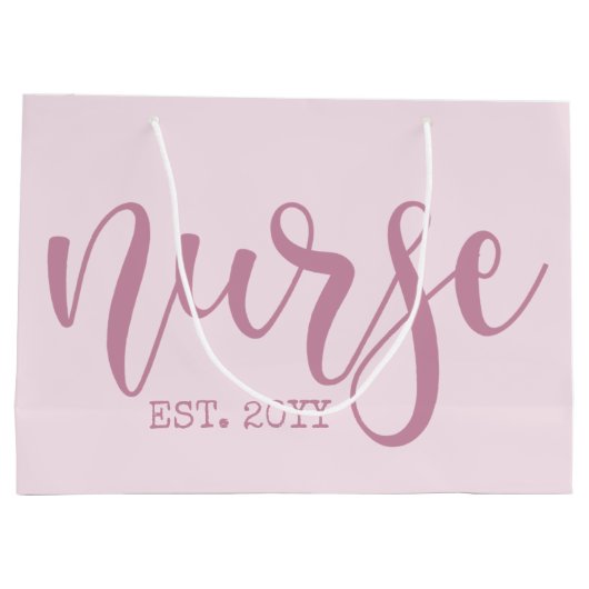ナースエカスタムスト年生ナースRN卒業 ラージペーパーバッグ (裏面)