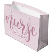 ナースエカスタムスト年生ナースRN卒業 ラージペーパーバッグ (裏面アングル)