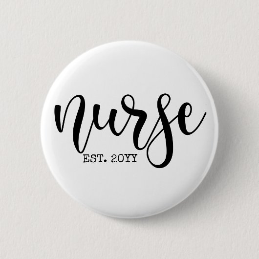 ナースエカスタムスト年生ナースRN卒業 缶バッジ (正面)
