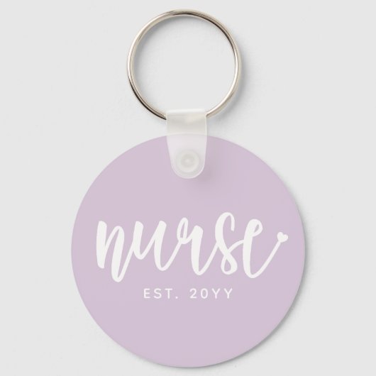 ナースエストカスタムタイポグラフィナースRN卒業 キーホルダー (正面)