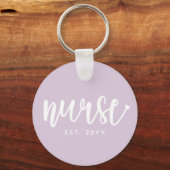 ナースエストカスタムタイポグラフィナースRN卒業 キーホルダー (裏面)