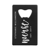 ナースエストカスタムタイポグラフィナースRN卒業 クレジットカード栓抜き (裏面)