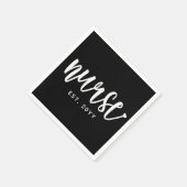 ナースエストカスタムタイポグラフィナースRN卒業 スタンダードカクテルナプキン (角)