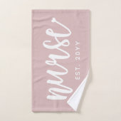 ナースエストカスタムタイポグラフィナースRN卒業 ハンドタオル (ハンドタオル)