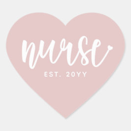 ナースエストカスタムタイポグラフィナースRN卒業 ハートシール