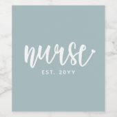 ナースエストカスタムタイポグラフィナースRN卒業 ワインラベル (シングルラベル)