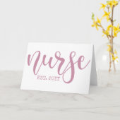 ナースエストカスタム年学生ナースRN卒業 カード (黄色い花)