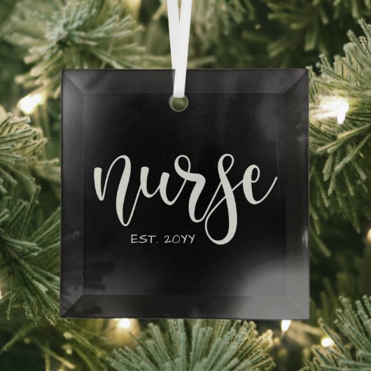 ナースエストカスタム年学生ナースRN卒業 ガラスオーナメント (インサイチュ)