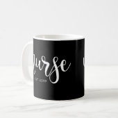 ナースエストカスタム年学生ナースRN卒業 コーヒーマグカップ (正面左)