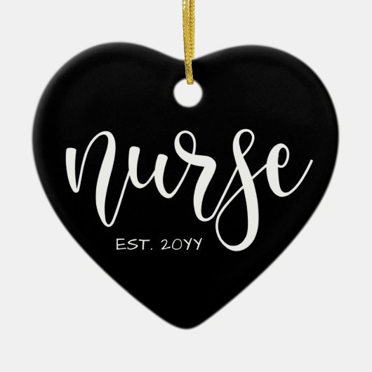 ナースエストカスタム年学生ナースRN卒業 セラミックオーナメント (正面)