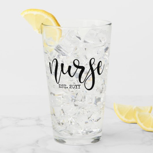 ナースエストカスタム年学生ナースRN卒業 タンブラーグラス (アイス正面)