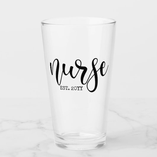 ナースエストカスタム年学生ナースRN卒業 タンブラーグラス (正面)