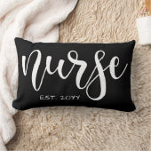 ナースエストカスタム年学生ナースRN卒業 ランバークッション (ブランケット)