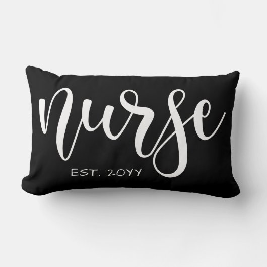 ナースエストカスタム年学生ナースRN卒業 ランバークッション (正面)