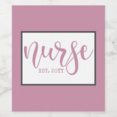 ナースエストカスタム年学生ナースRN卒業 ワインラベル (シングルラベル)