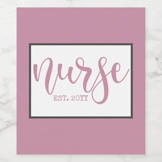 ナースエストカスタム年学生ナースRN卒業 ワインラベル (シングルラベル)