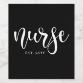 ナースエストカスタム年学生ナースRN卒業 ワインラベル (シングルラベル)