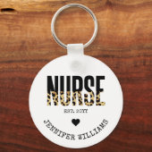ナースエストパーソナライズされたチータナースの感謝 キーホルダー (正面)