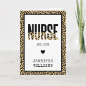 ナースエストパーソナライズされたチーターRN卒業 カード (正面)