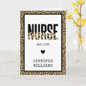 ナースエストパーソナライズされたチーターRN卒業 カード (黄色い花)