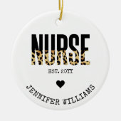 ナースエストパーソナライズされたチーターRN卒業 セラミックオーナメント (正面)